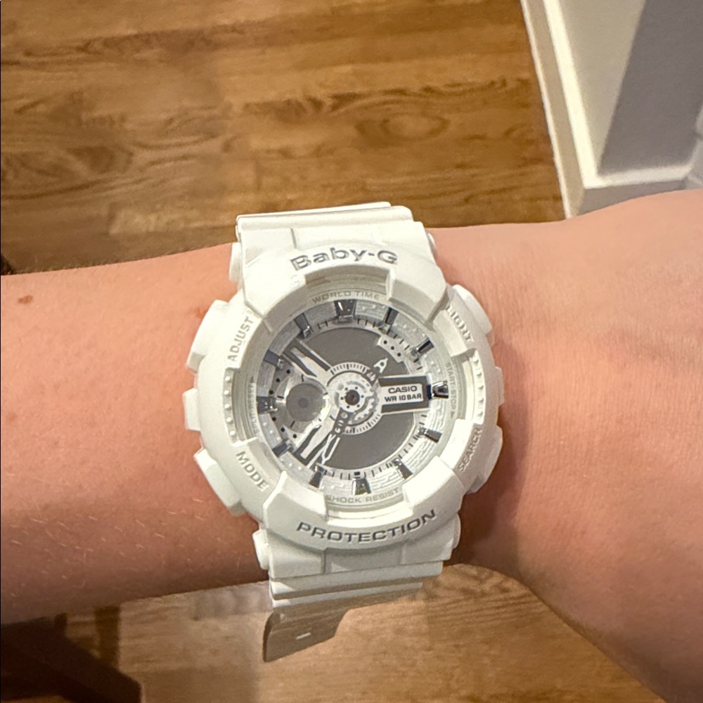 Casio Baby-G White and Silver Smartwatch